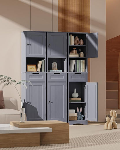 Gizoon 67” H Tall Bathroom Storage Cabinet, Narrow Storage Cabinet, Living Room - Image 4