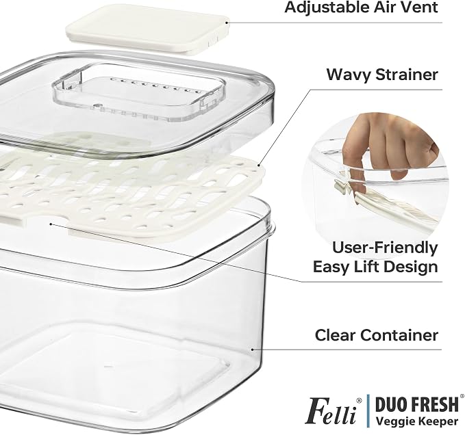 Felli Duo Fresh Veggie Keeper for Fridge - Image 5