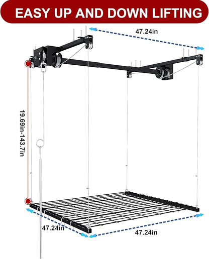 Montary 4x4 FT Overhead Garage Storage Rack - Image 6