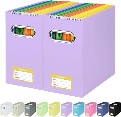 BALEINE File Organizer Box, Cardboard File Folder Organizer by BALEINE