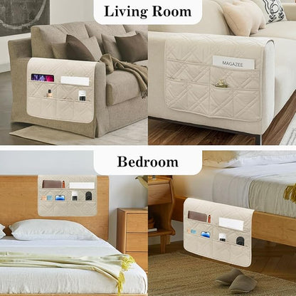 Couch Armrest Organizer Remote Control Holder Bedside Caddy - Image 7