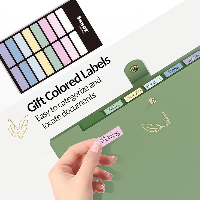 Sooez File Folders Organizer, Folders - Image 5