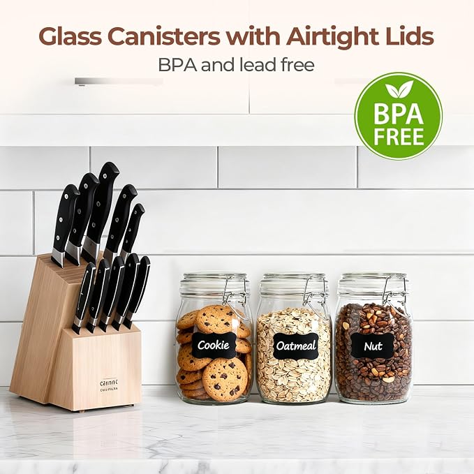 ComSaf Airtight Glass Canister Set of 3 - Image 7