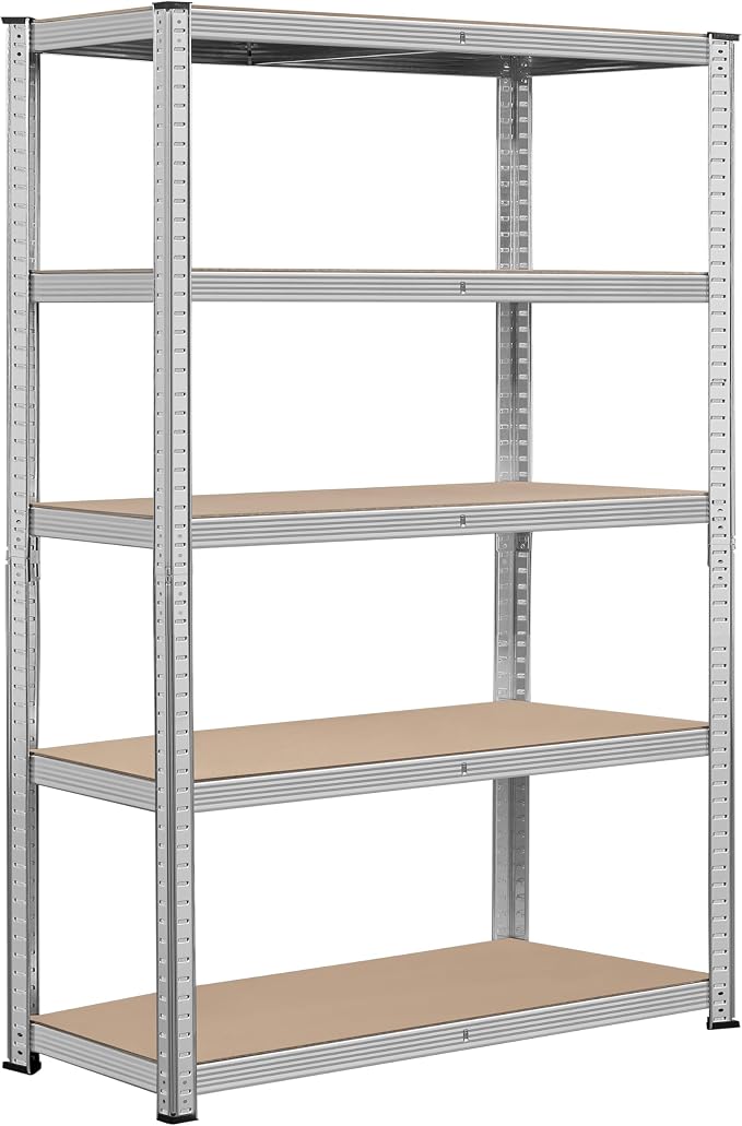 Topeakmart 5-Tier Utility Shelves, Metal Storage Shelves Unit Adjustable Garage by Topeakmart