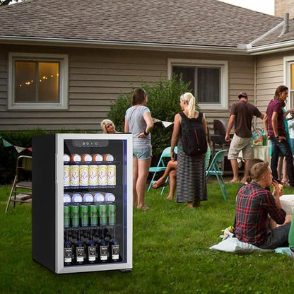 3.2 Cu.ft Beverage Refrigerator Cooler, 126 Can Mini Fridge - Image 6