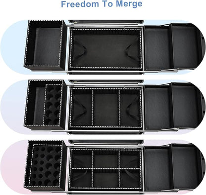 Stagiant Rolling Makeup Train Case Large Storage Cosmetic Trolley 4 Tray - Image 8
