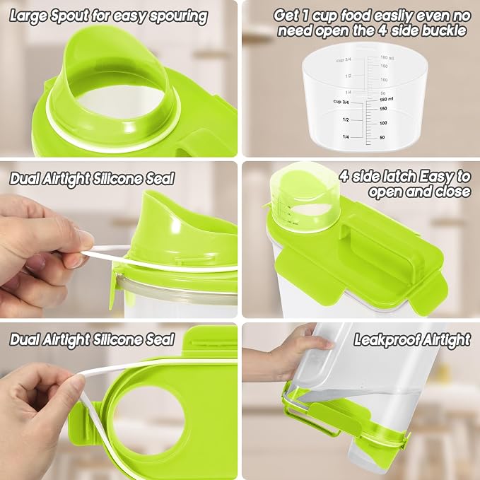 5 LBS/6Qt Pet Storage Container Portable - Image 4