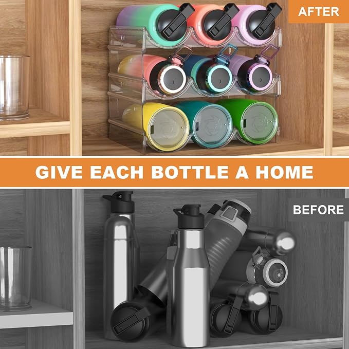 Wine Rack for Inside Cabinet, Wine Bottle Holder Clear Wine Storage Shelf - Image 7