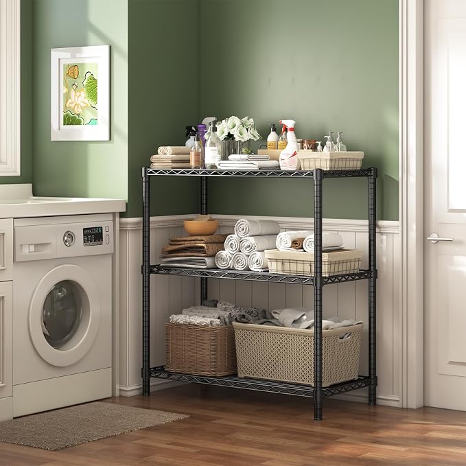 ROOMTEC 3-Tier Heavy Duty Wire Shelving Unit, 1200 lbs Total Capacity - Image 7