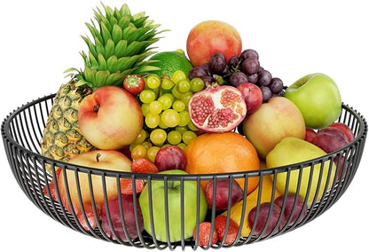 Simple Trending Round Metal Fruit Basket Bowl by SimpleTrending