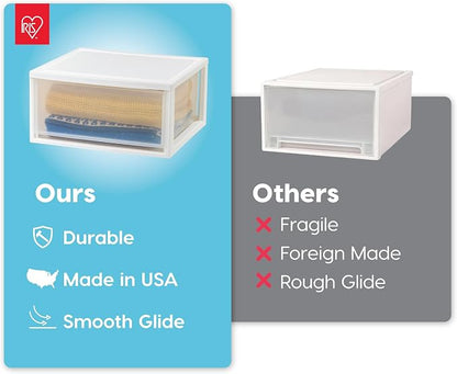 IRIS USA 47 Qt. Extra-Large Stackable Storage Drawer Plastic Drawer Organizer - Image 7