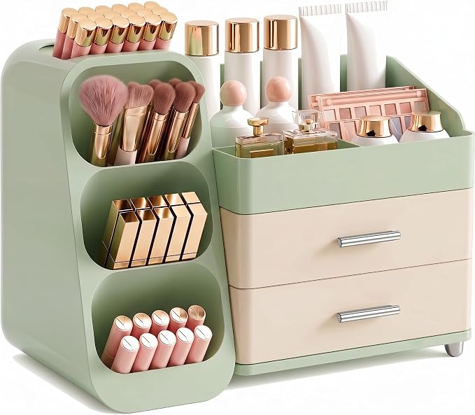 Booklov Makeup Organizer for Vanity, Large Capacity Cosmetic Display Case by Booklov