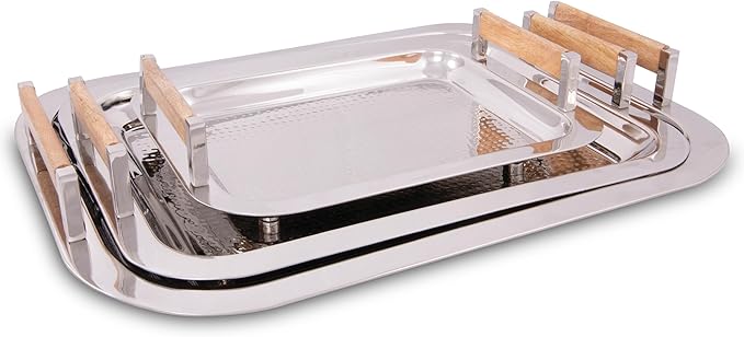 Decorative Silver Tray by Objet D’Art, Verona Beaufort Round Bar Tray by ObjetDArt