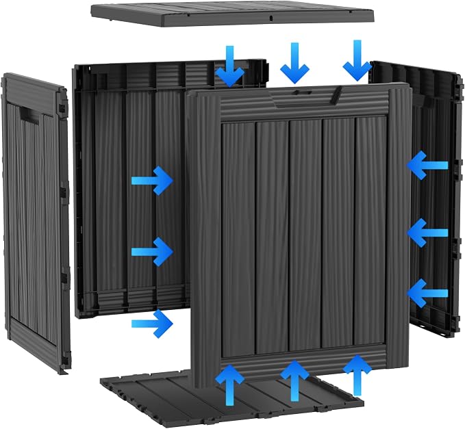 Two 28 Gallon Outdoor Storage Box, Resin Deck Boxes Waterproof, Indoor Outdoor - Image 5