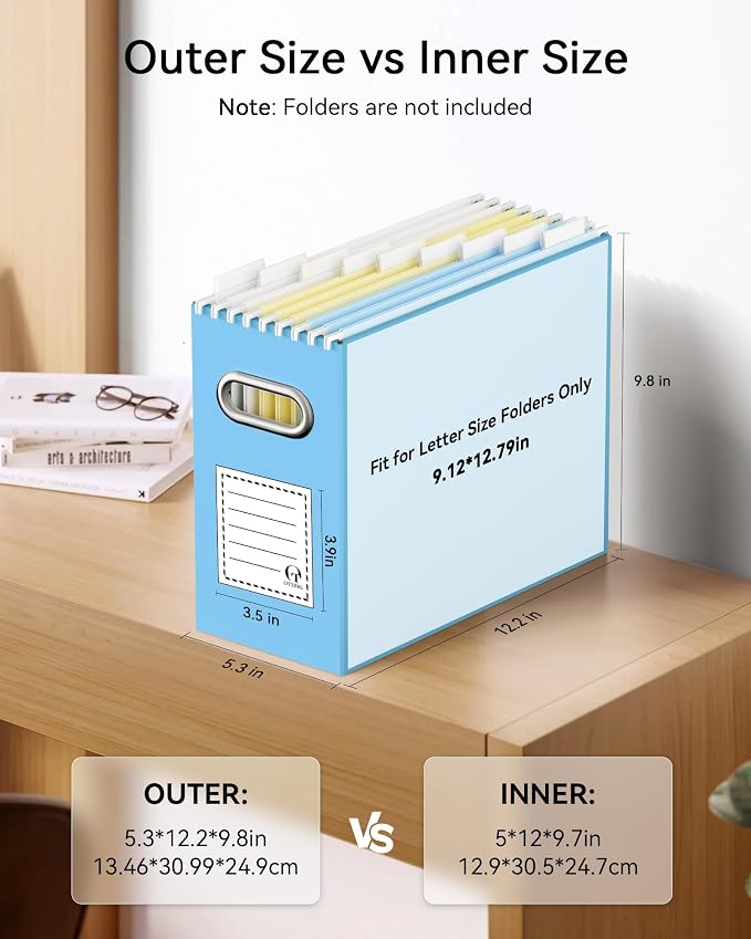 Portable Collapsible Cardboard File Box - Image 2