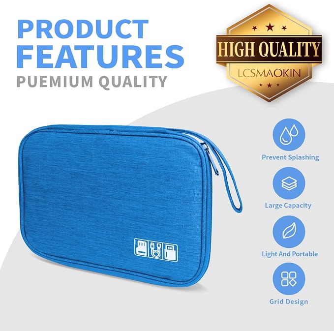 Lcsmaokin Electronics Travel Organizer, Portable Waterproof Electronic Travel - Image 2