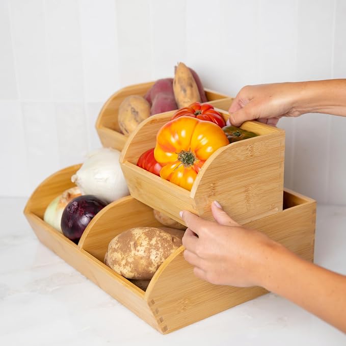 Potato and Onion Storage Bin for Pantry and Kitchen Counter - Image 8