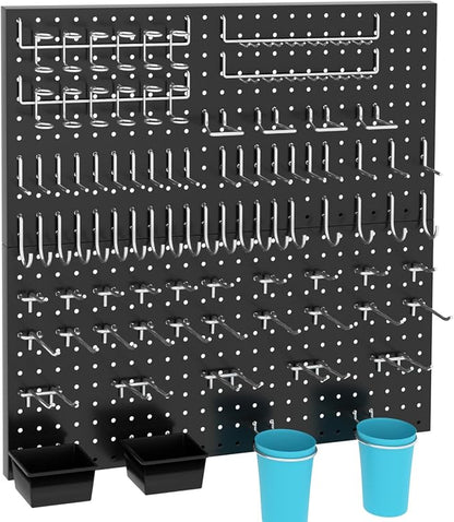 157 PCS Extra Thick Pegboard Hook Set, Metal Pegboard Accessory Organizer - Image 7