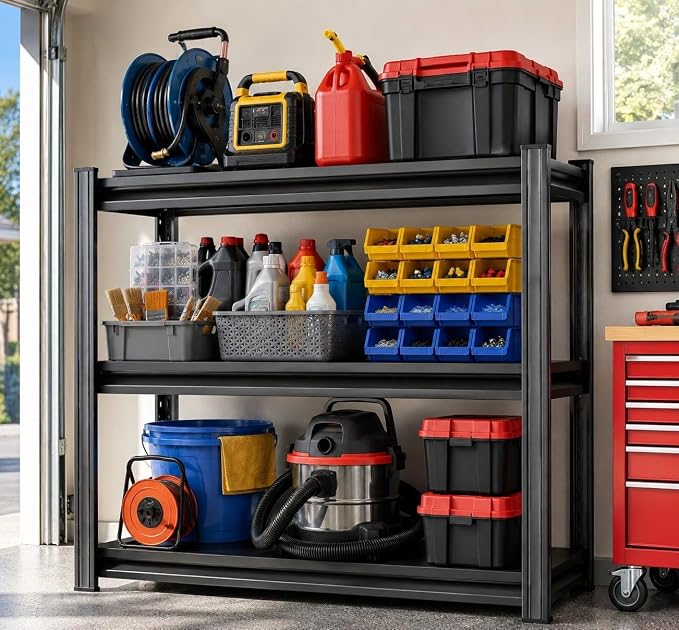 Garage Shelving, Heavy Duty Storage Shelves, Adjustable Boltless Units | Metal by Beaunatixx