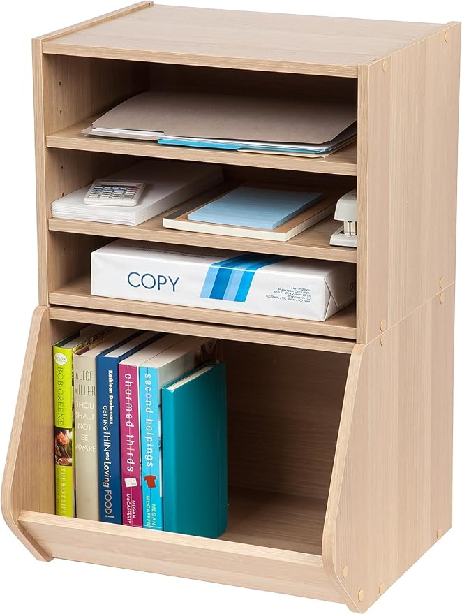 IRIS USA 3-Shelves Modular Wood Stackable Storage Box, Easy Assembly, - Image 5