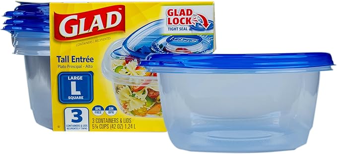 Glad GladWare Tall Entree Food Storage Containers by GladTrashFoodStorage