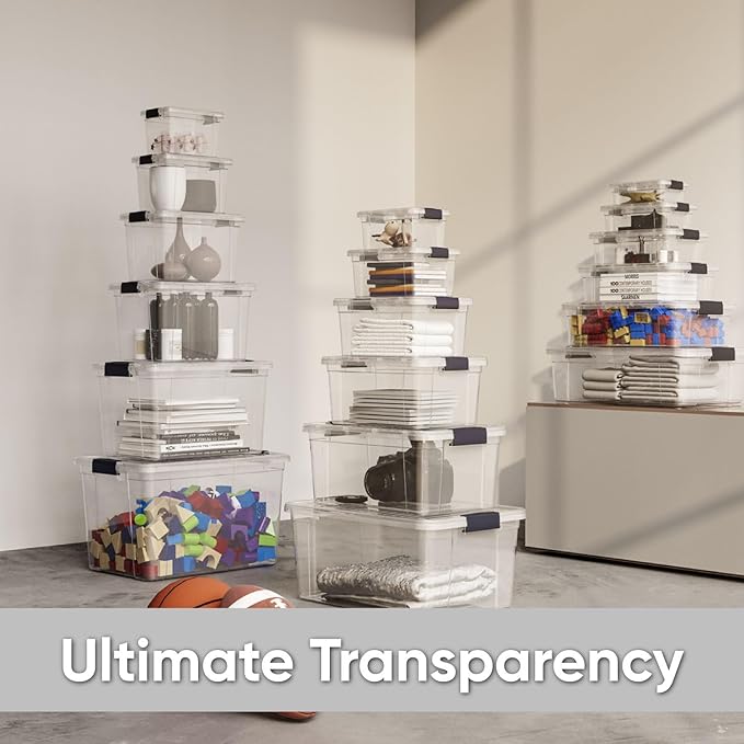 Superio 7.4 Quart Clear Plastic Storage Bin - Image 7