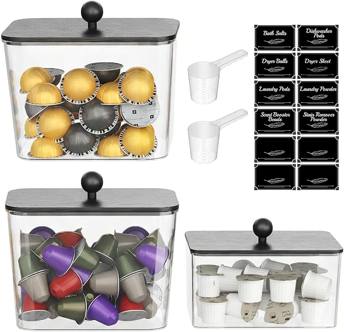 Lifewit 3 Pcs Laundry Pods Container by Lifewit