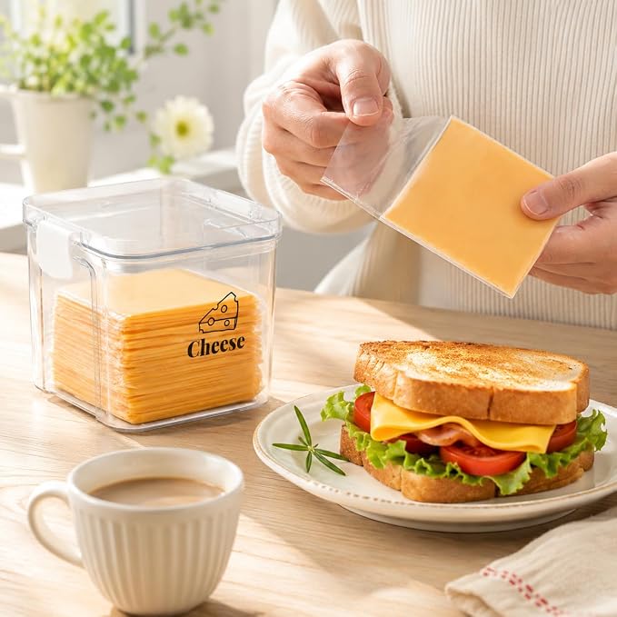 2 Pack Cheese Container for Refrigerator Airtight Creamer Container - Image 8