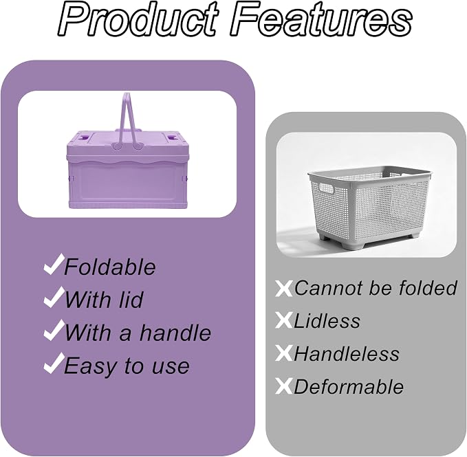 Foldable Small Plastic Baskets - Image 4