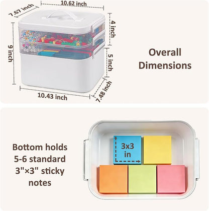 3-Layer Plastic Craft Organizers and Storage Box - Image 2