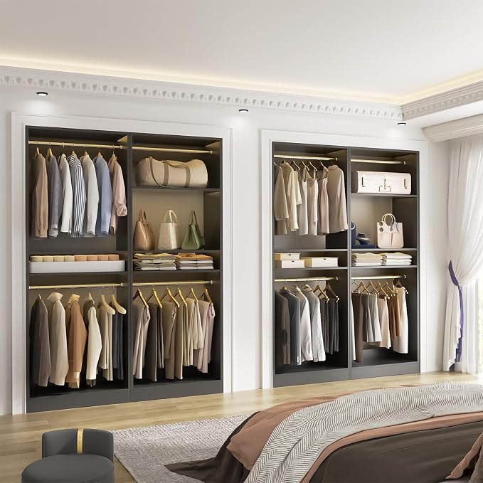 Unikito 100 Inch Large Closet System, 8.3FT Wood Closet Organizer Kit - Image 5