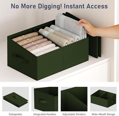 DIMJ Large Closet Shelf Organizer Bins 4 Packs - Image 4