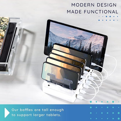 Charging Station for Multiple Devices – 6-Port USB Charging Dock for Apple & - Image 8