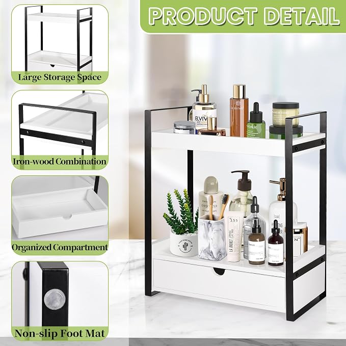 2-Tier Wooden Counter Shelf - Image 7