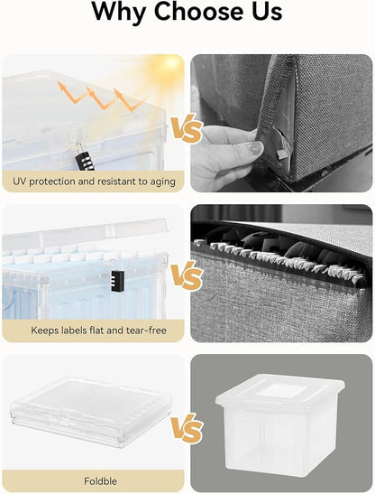 Oterri Plastic File Box with Lid - Image 3