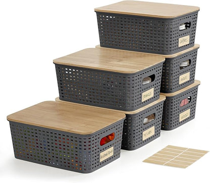 Bagnizer Small Plastic Storage Bins by Bagnizer