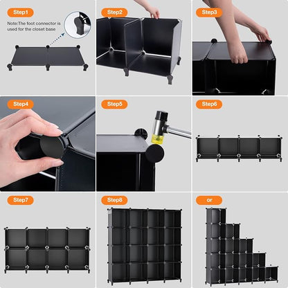 Neprock 16 Cubby Storage Organizer, Closet Clothes Storage Organizer, Cube - Image 7