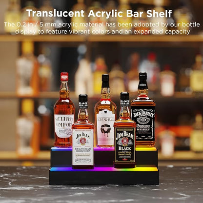 Dethan 2 Tier 15 Inch Liquor Bottle Display Shelf - Image 3
