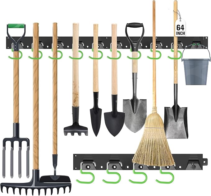 SWANLAKE Plastic 64 Inch Adjustable Storage System, Wall Mounted Hooks Tool by SWANLAKETOOLS
