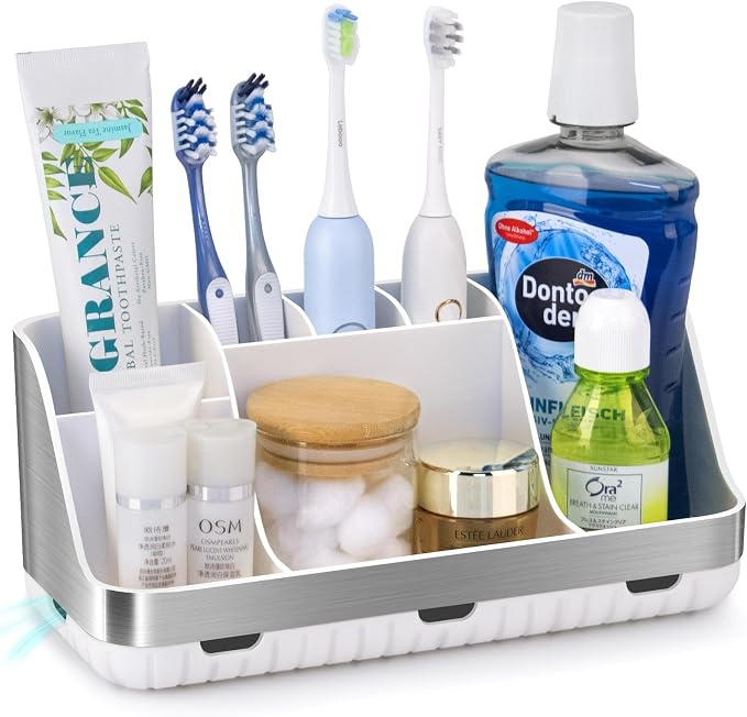 Toothbrush Holders for Bathrooms Countertop Organizer by GFWARE