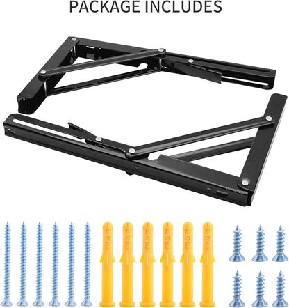YUMORE Folding Shelf Bracket Heavy Duty, 12 Inch Collapsible Shelf Bracket - Image 6