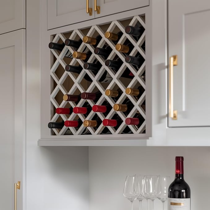 Solid Wood RTA Wine Bottle Rack Wall Cabinet - Image 2