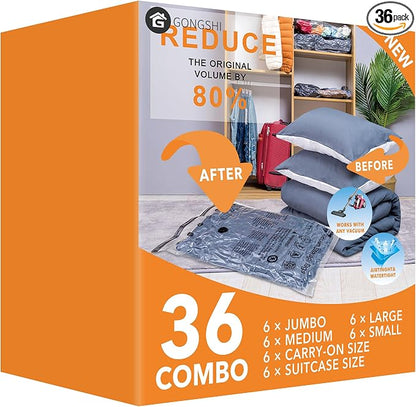 GONGSHI Vacuum Storage Bags, Space Saver Seal Bags by GONGSHI