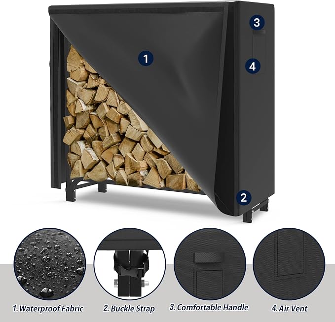 WALMANN 4ft Firewood Log Rack - Image 5