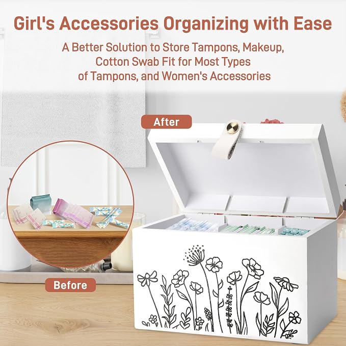 100% Solid Wood Tampon Holder Box - Image 6