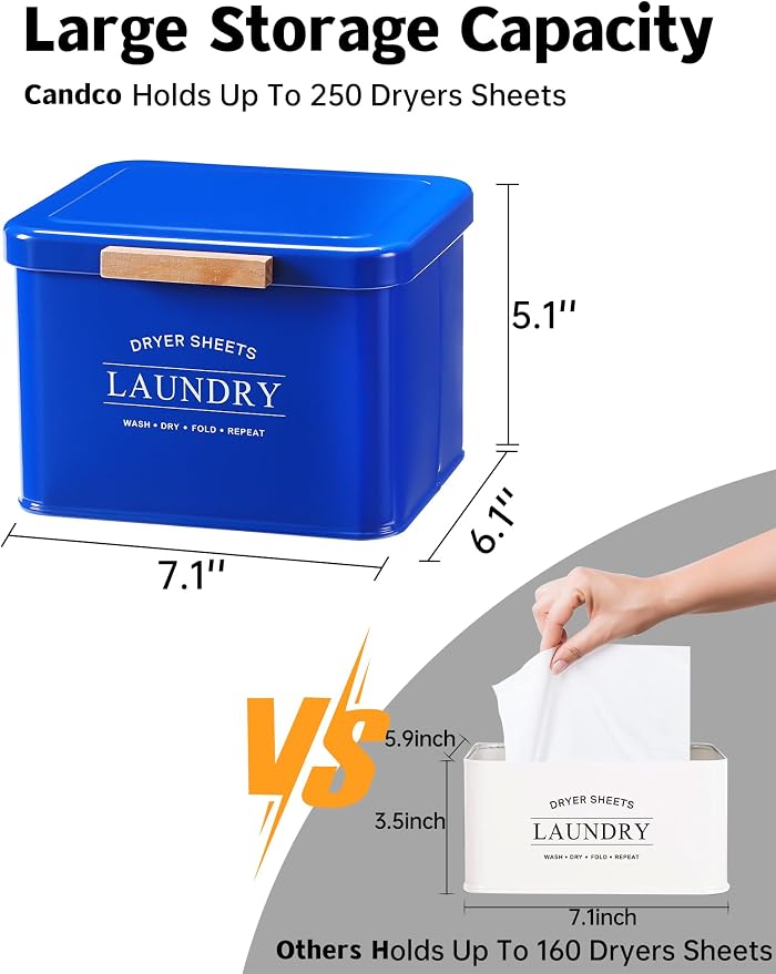 Dryer Sheet Holder with Hinged Lid - Image 2