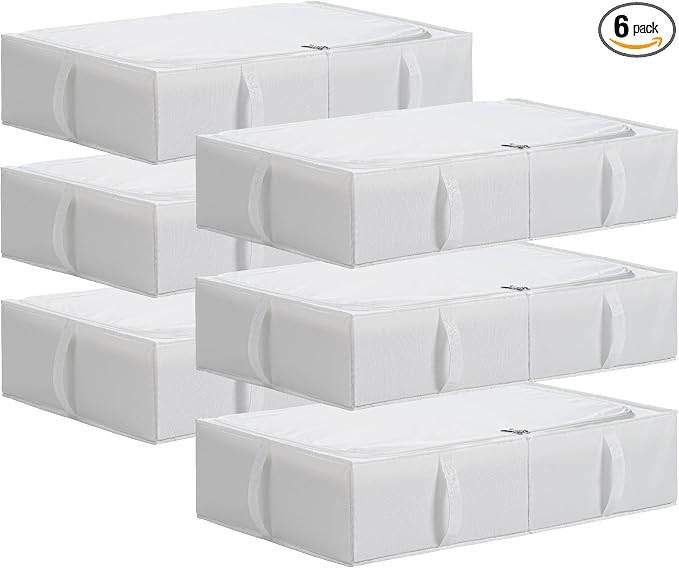 TYEERS Under Bed Storage Containers, Durable Fabric, Collapsible, Under Bed by StorageOrganization