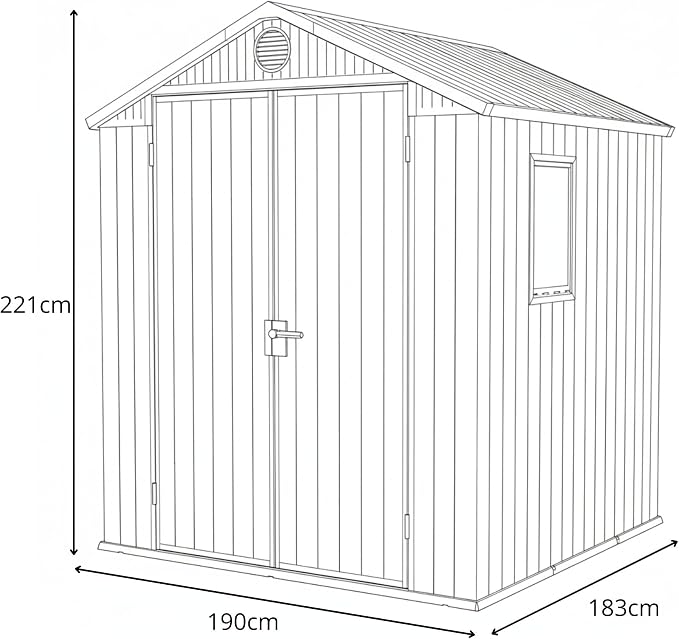 Keter Darwin 6x6 Ft All-Weather Storage Shed - Image 11