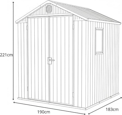 Keter Darwin 6x6 Ft All-Weather Storage Shed - Image 11