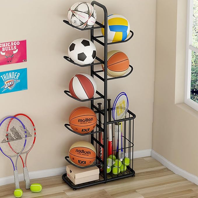 7-Ball Sports Equipment Storage Rack - Image 3